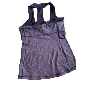 Lululemon Scoop Neck Tank Purple Womens with Built in Sports Bra